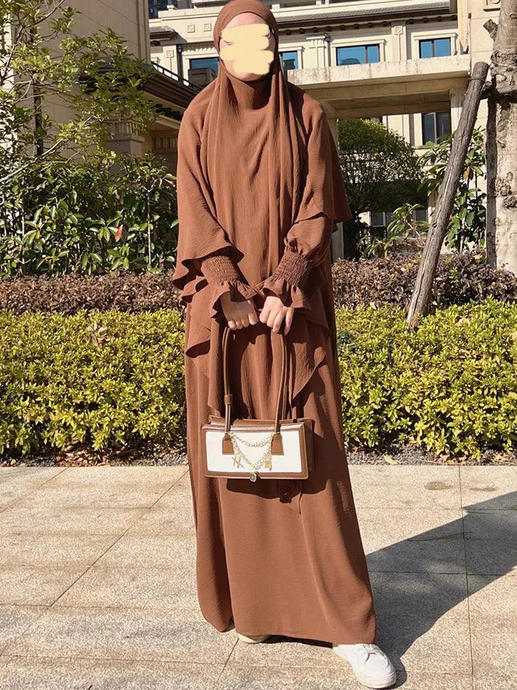 On sale - 2 Piece Long Triangle Jilbab - 15 Colours - Free
