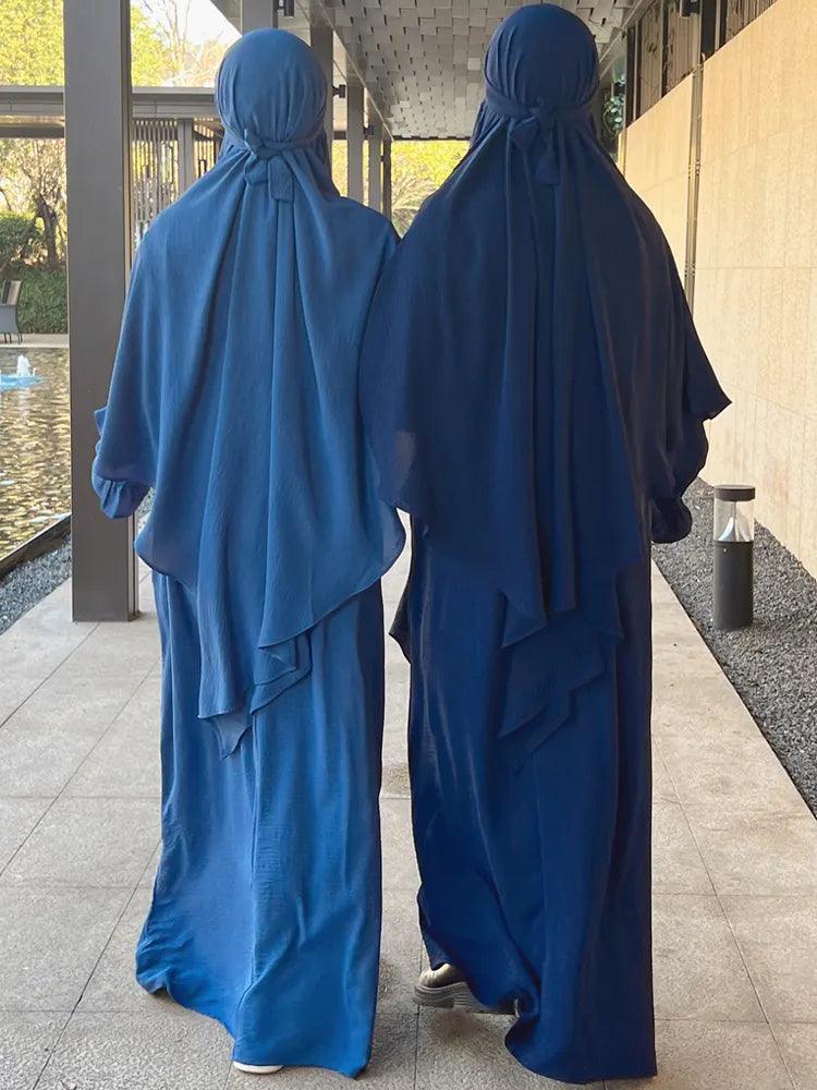 On sale - 2 Piece Long Triangle Jilbab - 15 Colours - Free