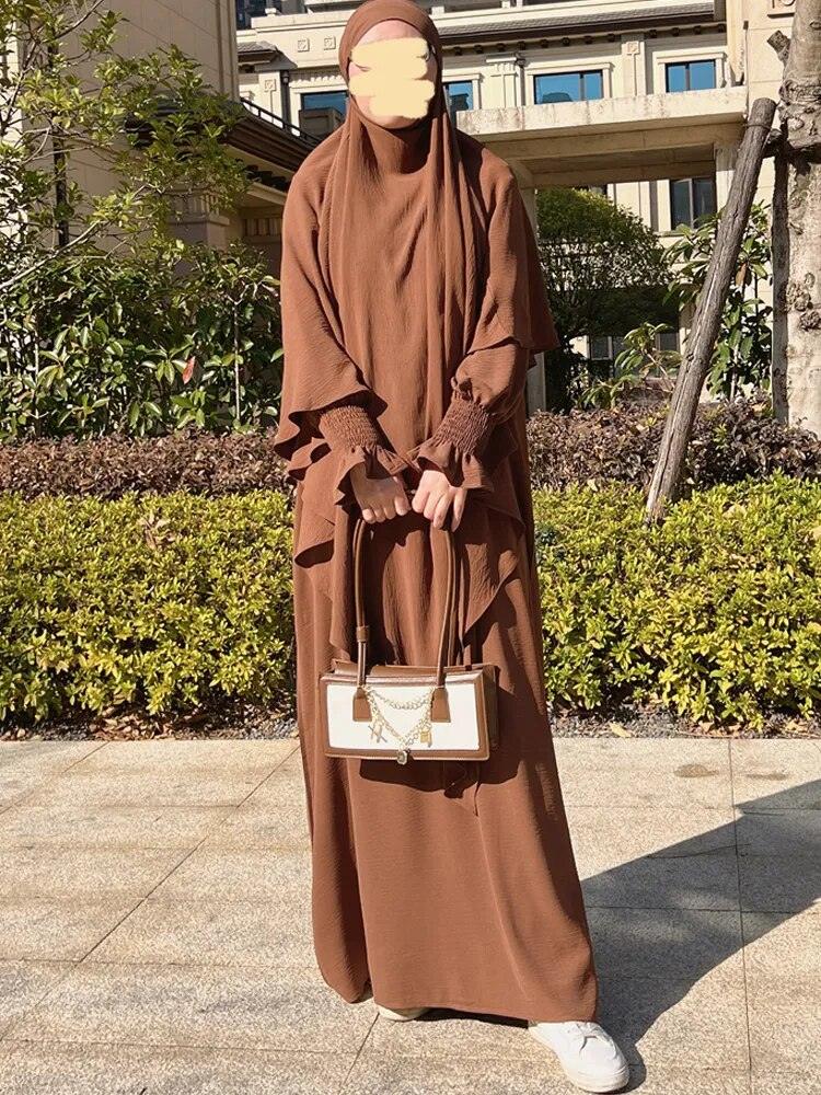 On sale - 2 Piece Long Triangle Jilbab - 15 Colours - Free