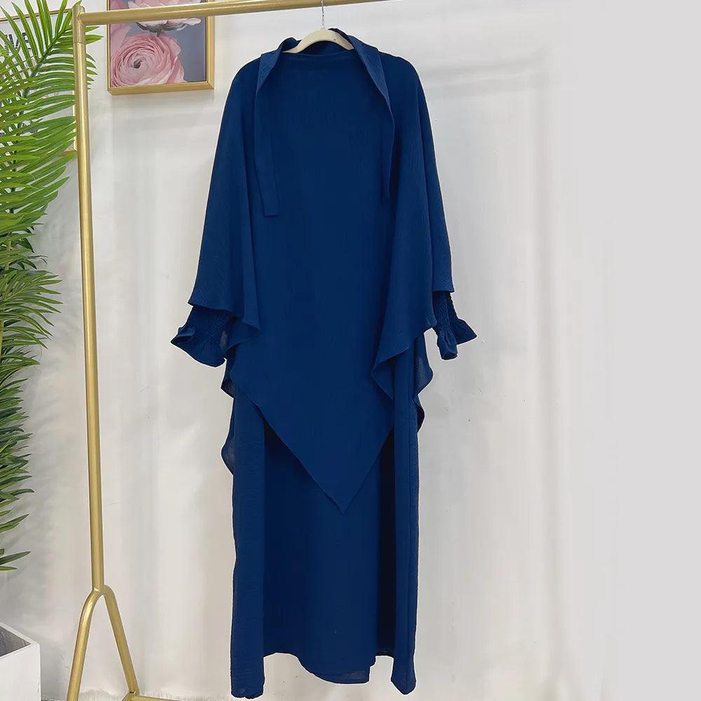On sale - 2 Piece Long Triangle Jilbab - 15 Colours - Free