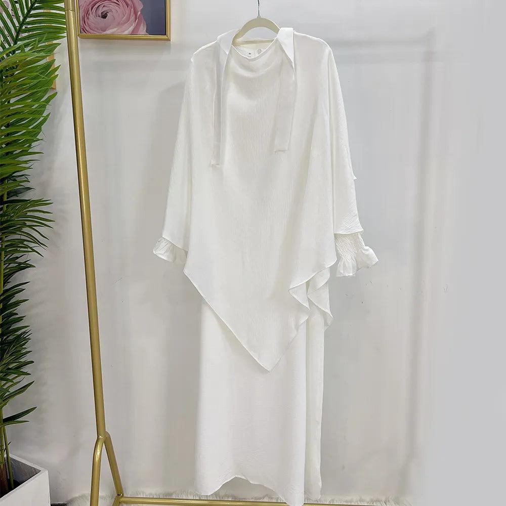 On sale - 2 Piece Long Triangle Jilbab - 15 Colours - Free