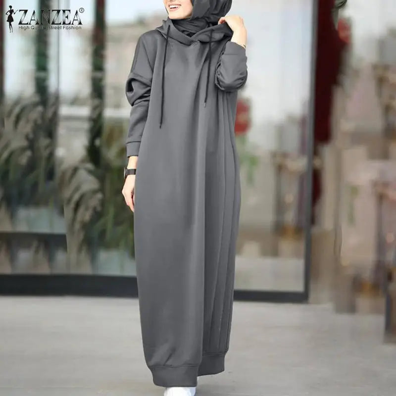 Stylish Hooded Casual Long Sleeve abaya