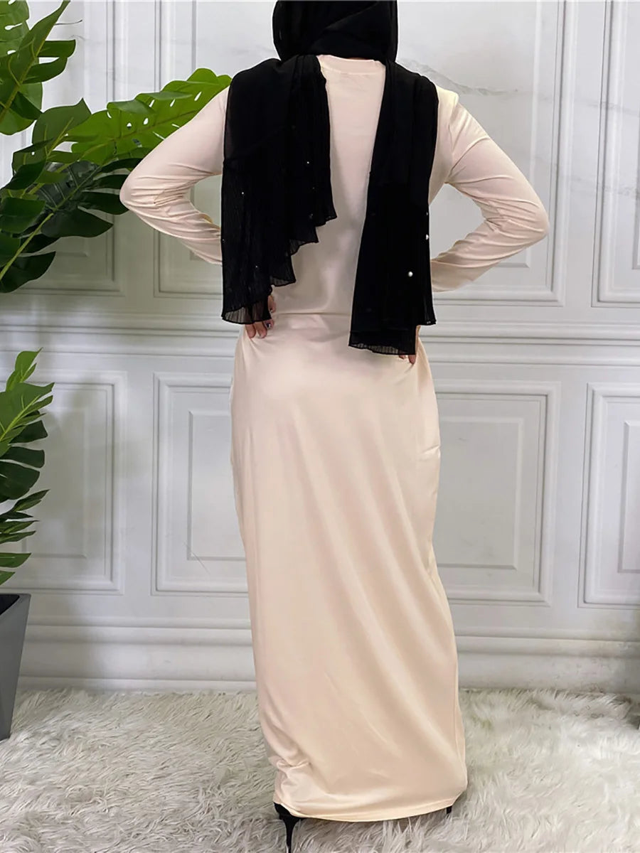 عباية دبي بلون سادة للمسلمات