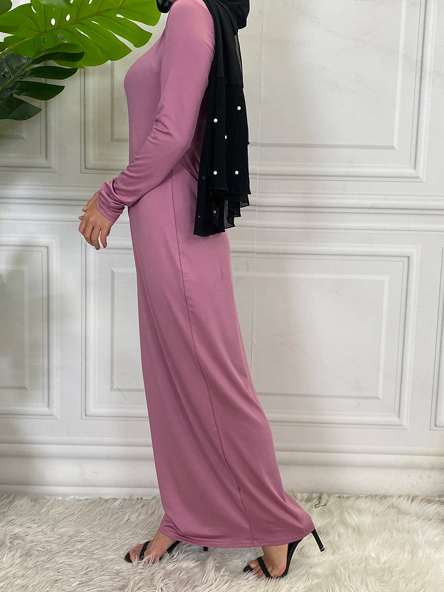 عباية دبي بلون سادة للمسلمات