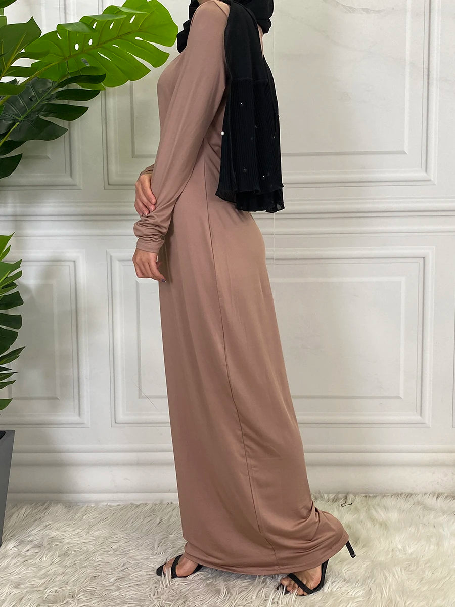 عباية دبي بلون سادة للمسلمات