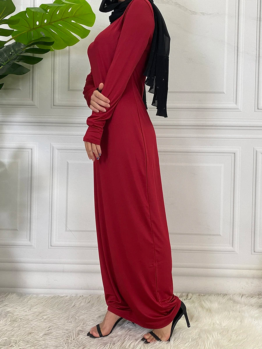 عباية دبي بلون سادة للمسلمات