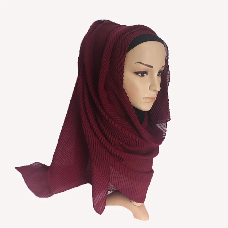 حجاب رأس من القطن المجعّد البسيط