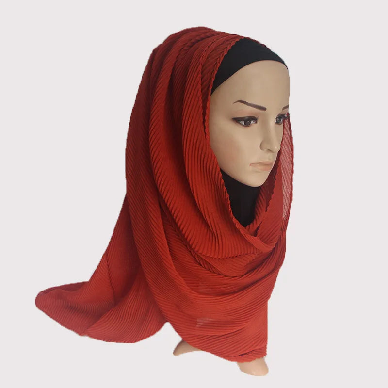 حجاب رأس من القطن المجعّد البسيط
