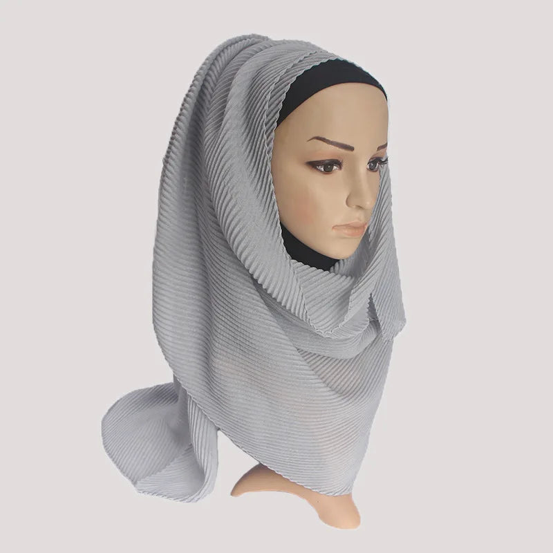 حجاب رأس من القطن المجعّد البسيط