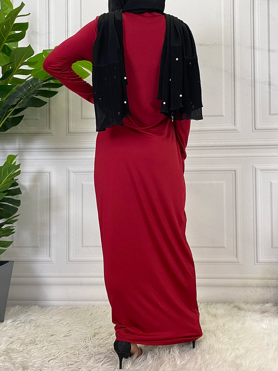 عباية دبي بلون سادة للمسلمات