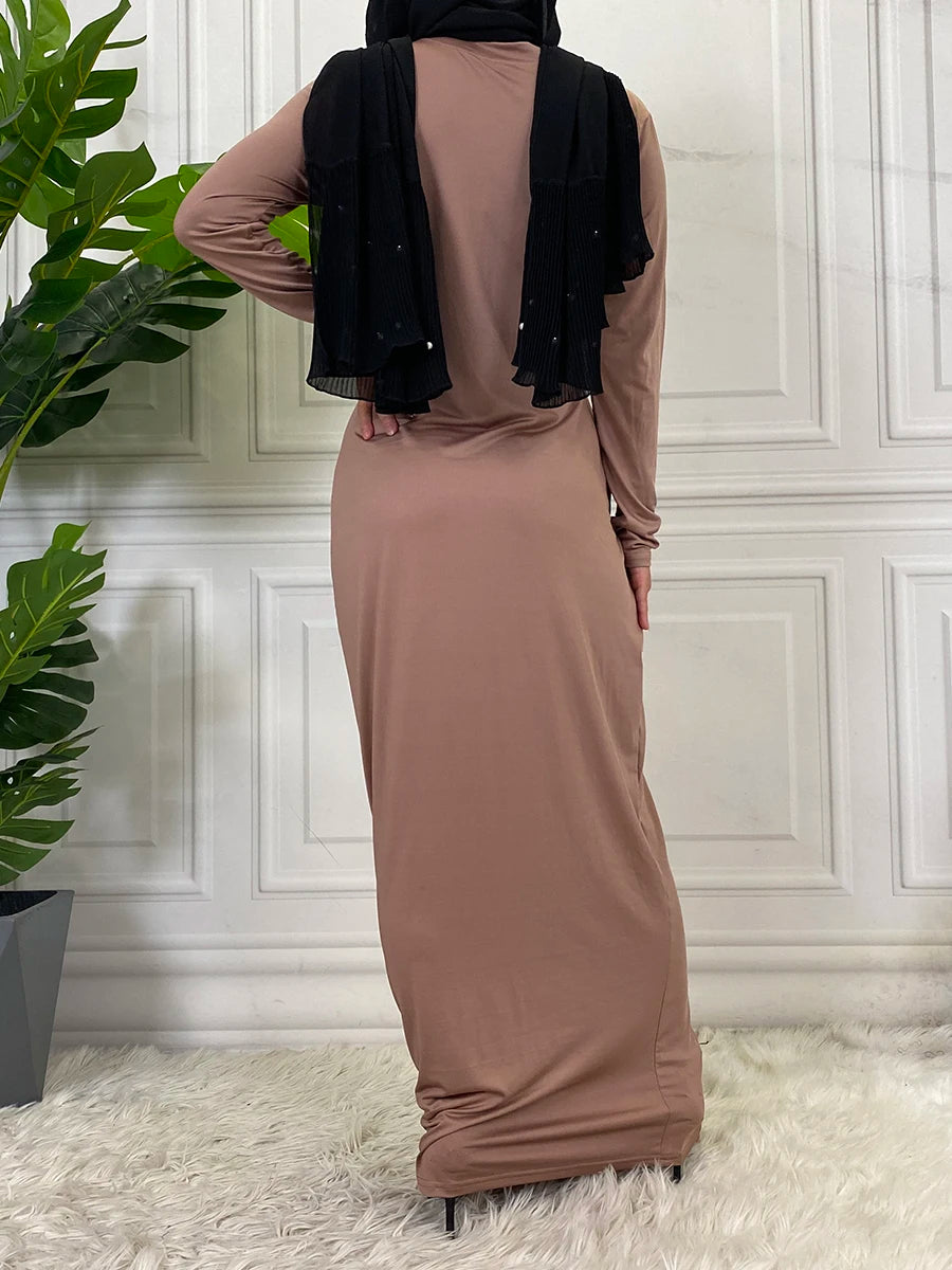 عباية دبي بلون سادة للمسلمات