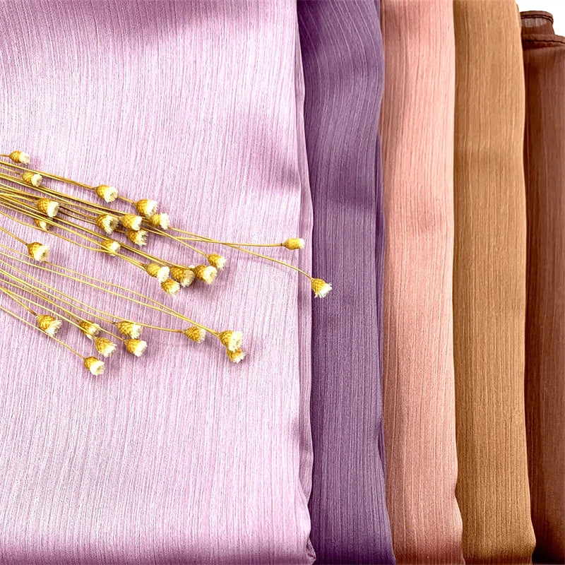 Crinkle Satin Chiffon Hijab for Women