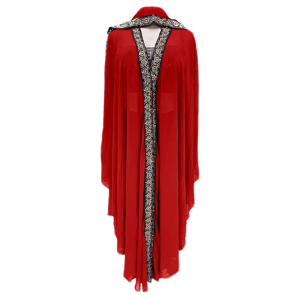 Abaya Morocco Kaftan Dubai Hooded Maxi Dress for  Women