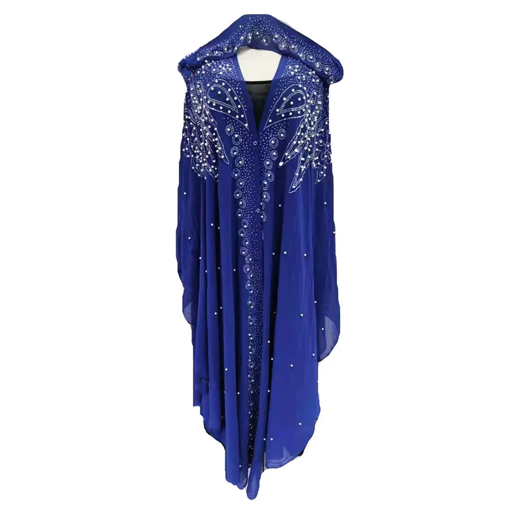 Abaya Morocco Kaftan Dubai Hooded Maxi Dress for  Women