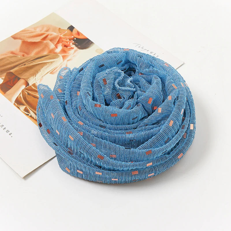 Solid Bubble Chiffon Glitter Shimmer Hijabs for Women