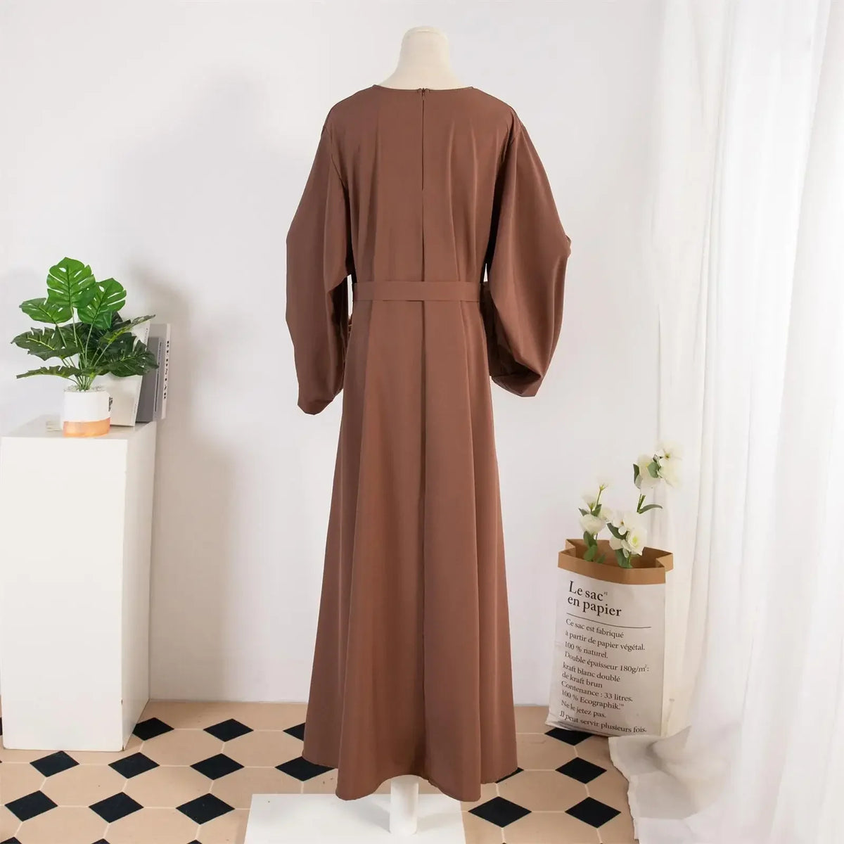 Full Sleeve Abaya With Belt Loose for Women
