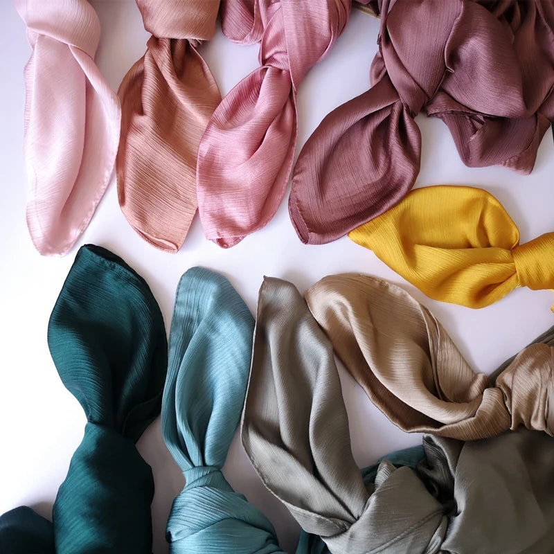 Crinkle Satin Chiffon Hijab for Women