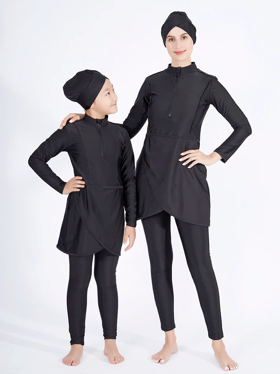Plus Size 3PCS  Swimwear Burkini - top + pants + hijab