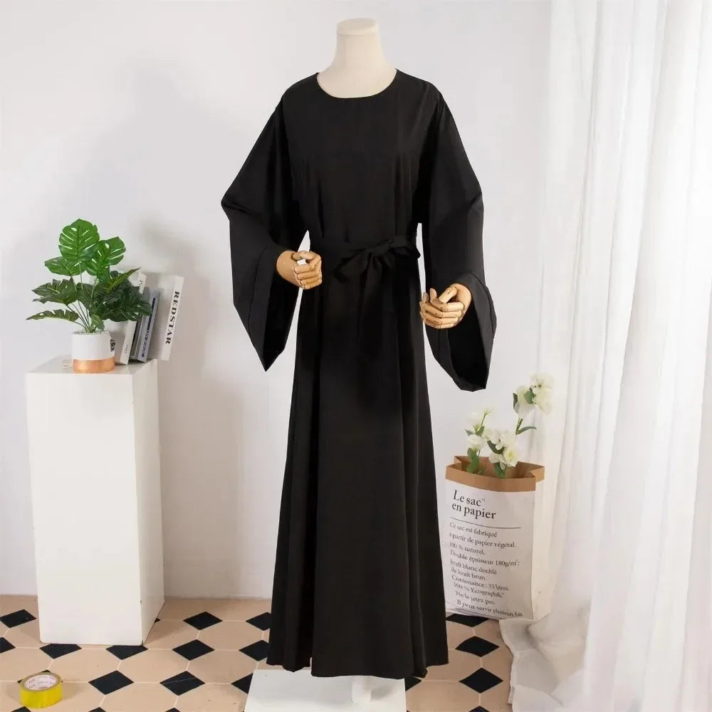 Full Sleeve Abaya With Belt Loose for Women