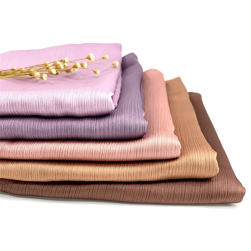 Crinkle Satin Chiffon Hijab for Women