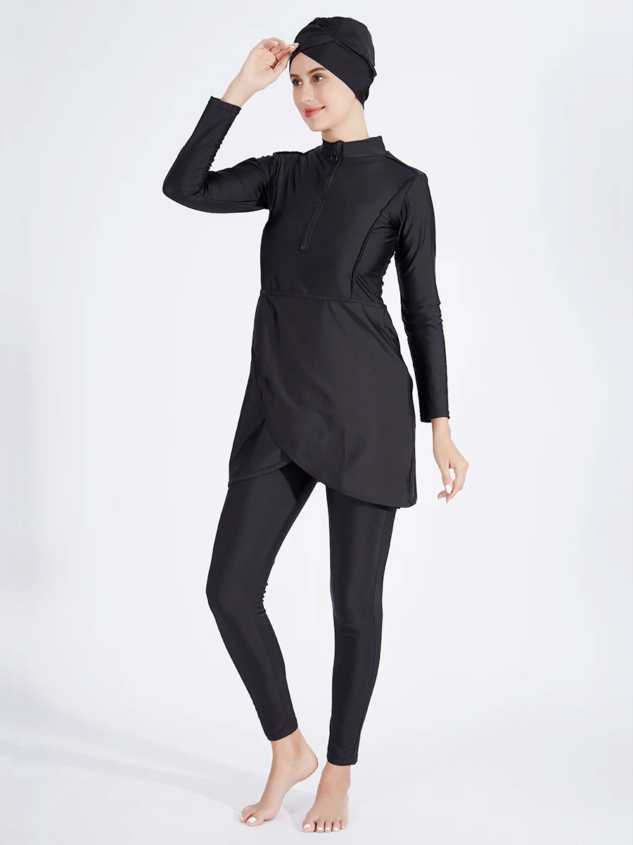 Plus Size 3PCS  Swimwear Burkini - top + pants + hijab