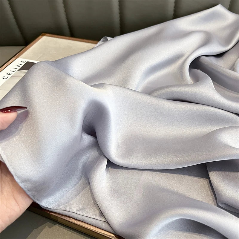 Elegant Silk Scarf Pashmina Hijab Shawls for Women