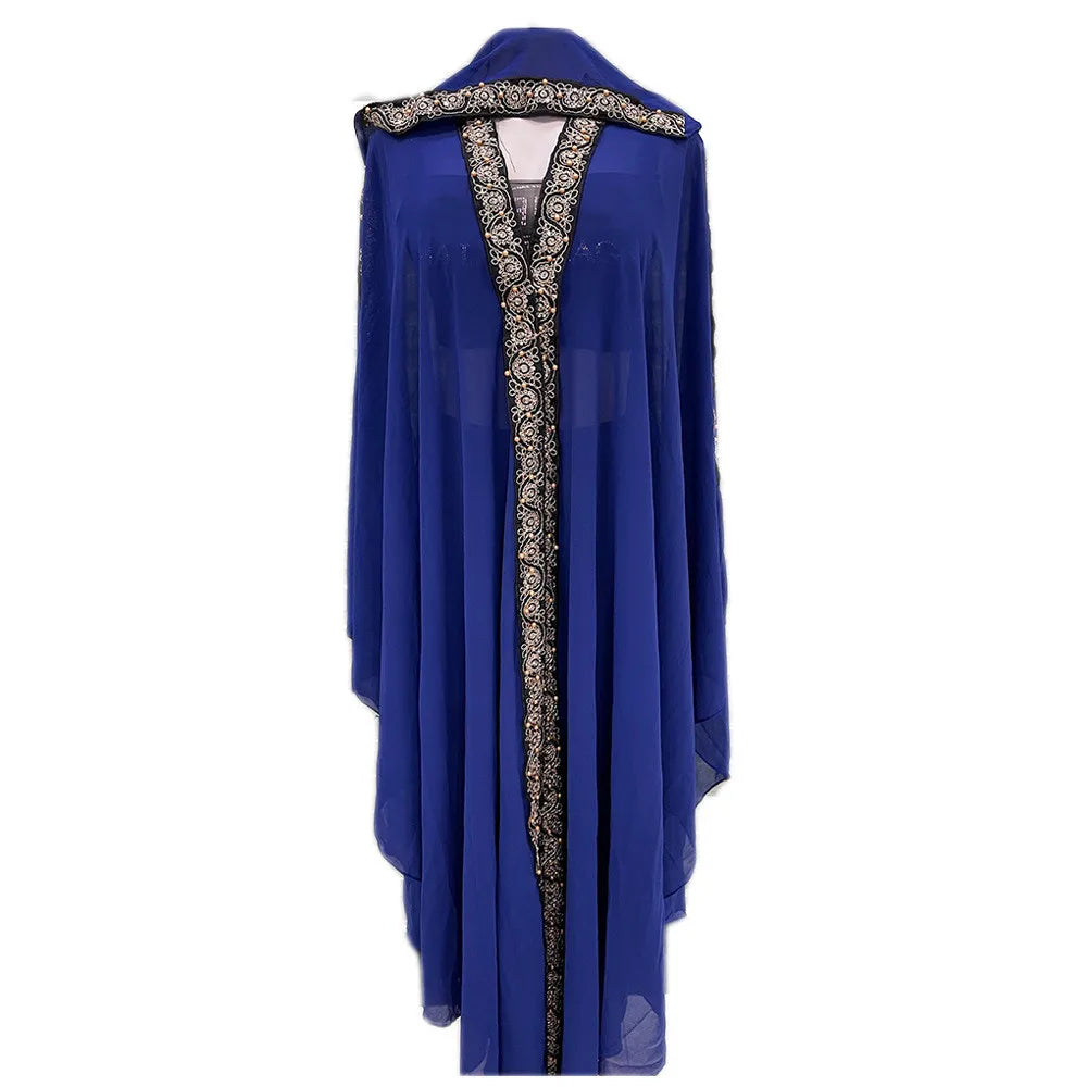 Abaya Morocco Kaftan Dubai Hooded Maxi Dress for  Women