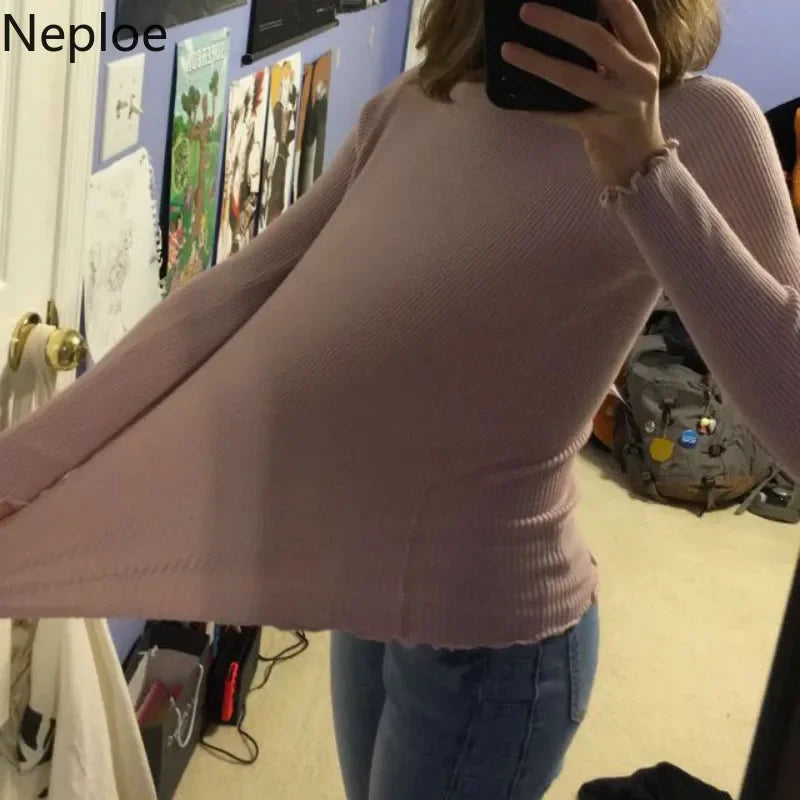 Turtleneck High Elastic Sweater
