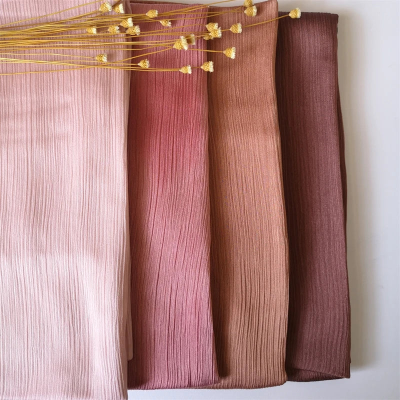 Crinkle Satin Chiffon Hijab for Women