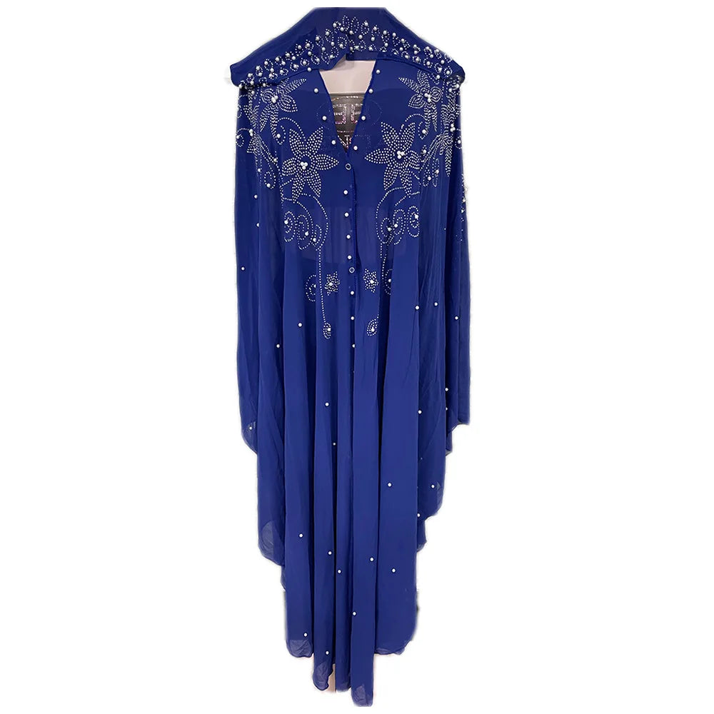 Abaya Morocco Kaftan Dubai Hooded Maxi Dress for  Women