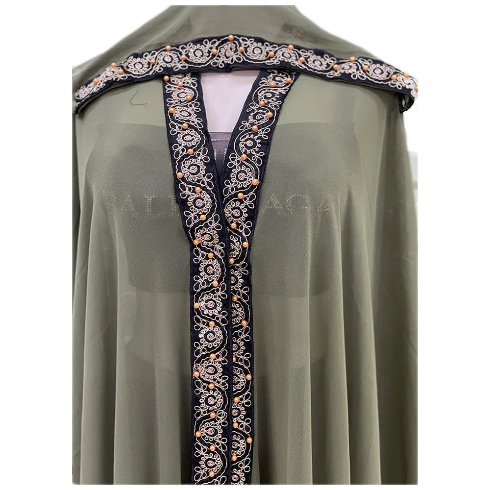Abaya Morocco Kaftan Dubai Hooded Maxi Dress for  Women