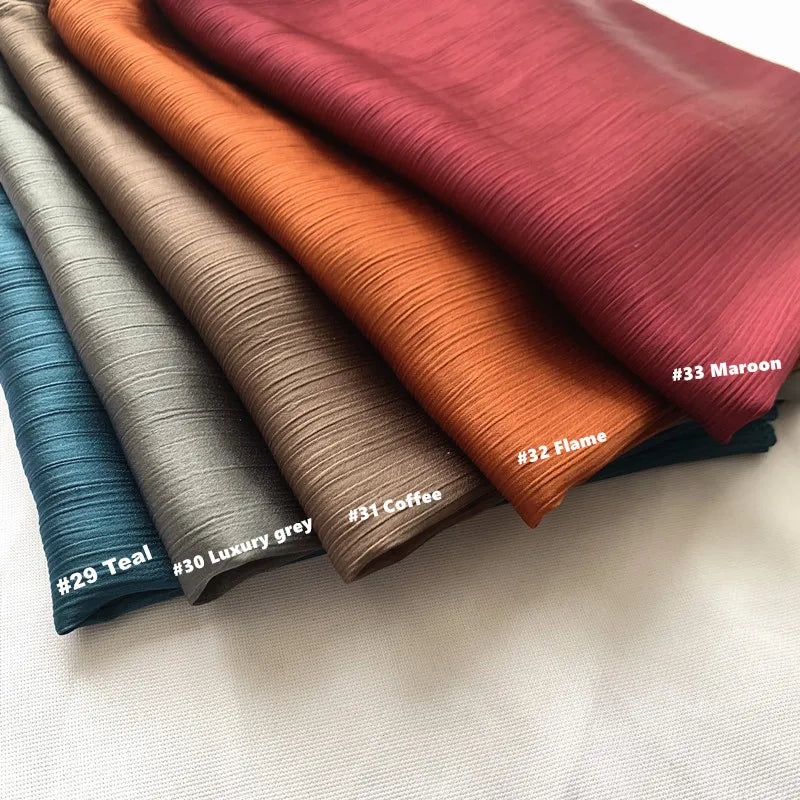 Crinkle Satin Chiffon Hijab for Women