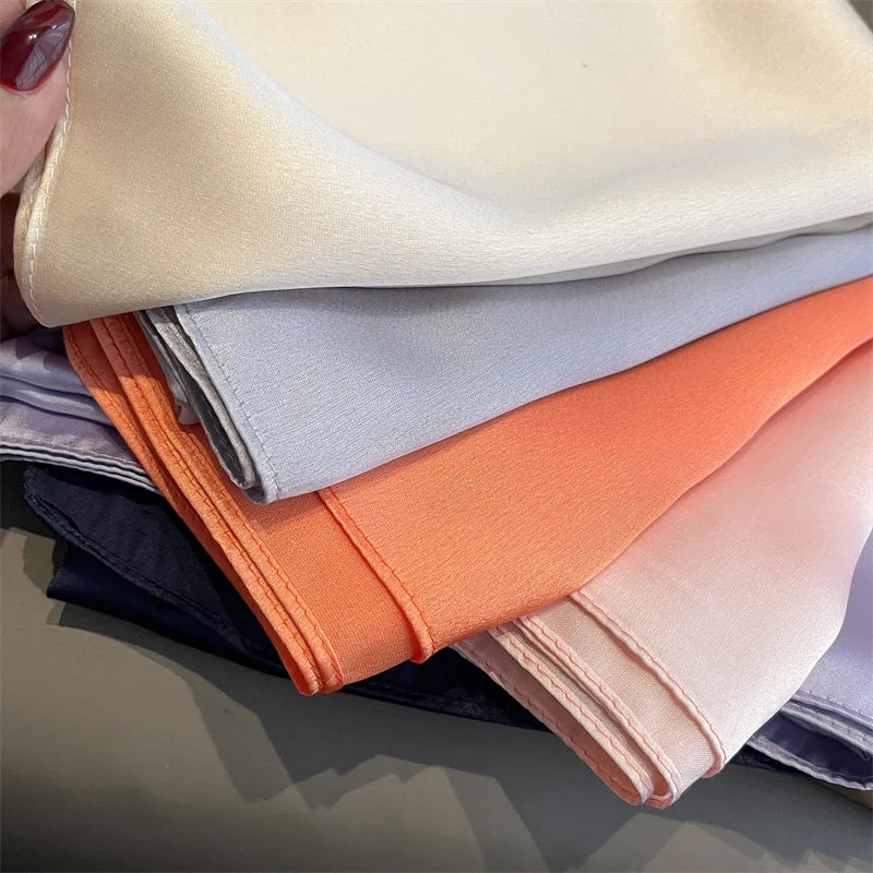 Elegant Silk Scarf Pashmina Hijab Shawls for Women
