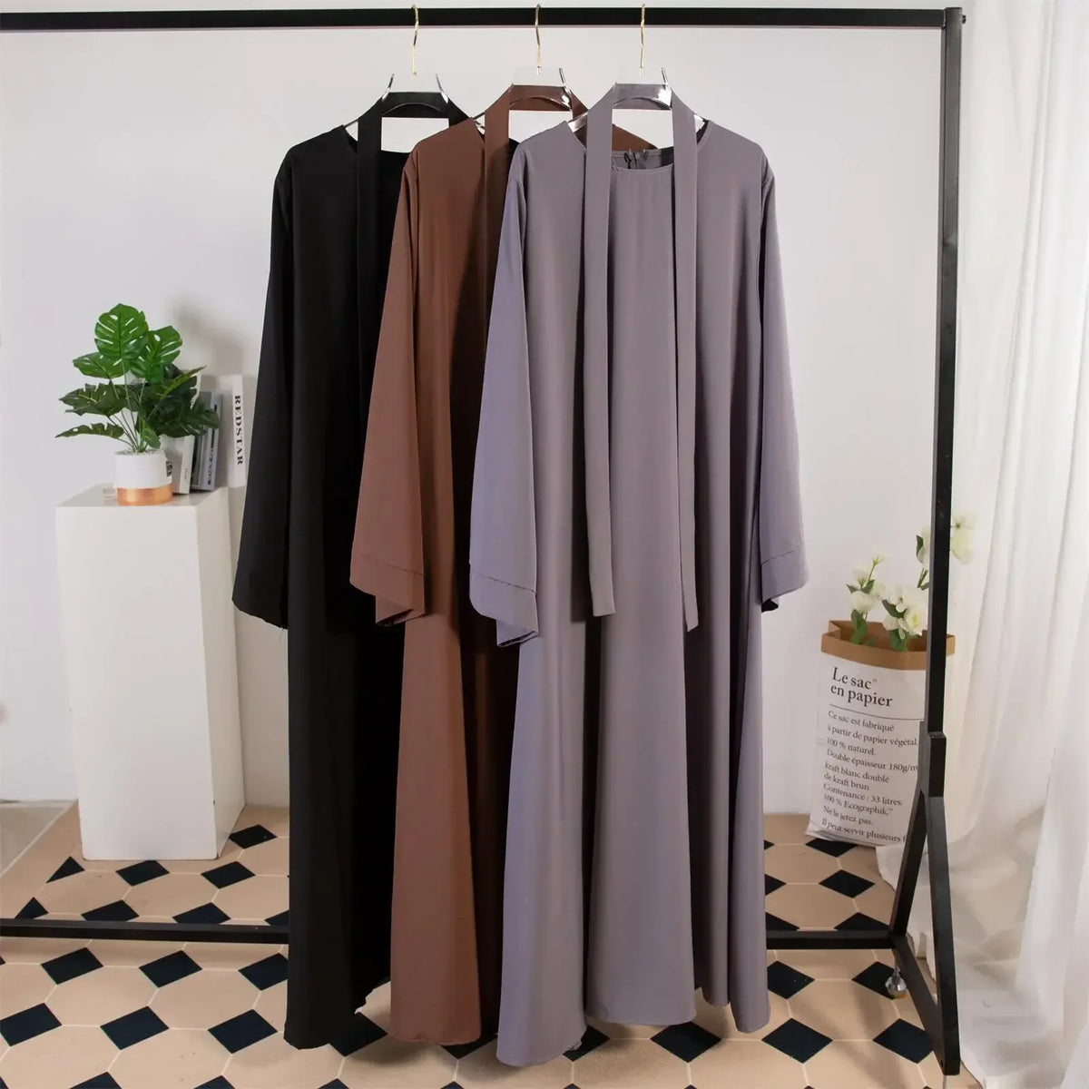 Full Sleeve Abaya With Belt Loose for Women