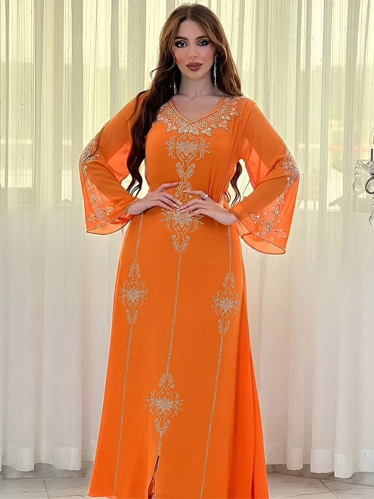 On sale - Arab Diamond Lace-up Modest Kaftan - 4 Colours -