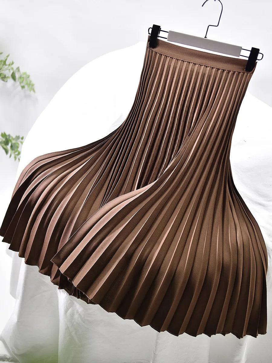 On sale - Autumn Elegant Pleated Skirt - 10 Colours - Free