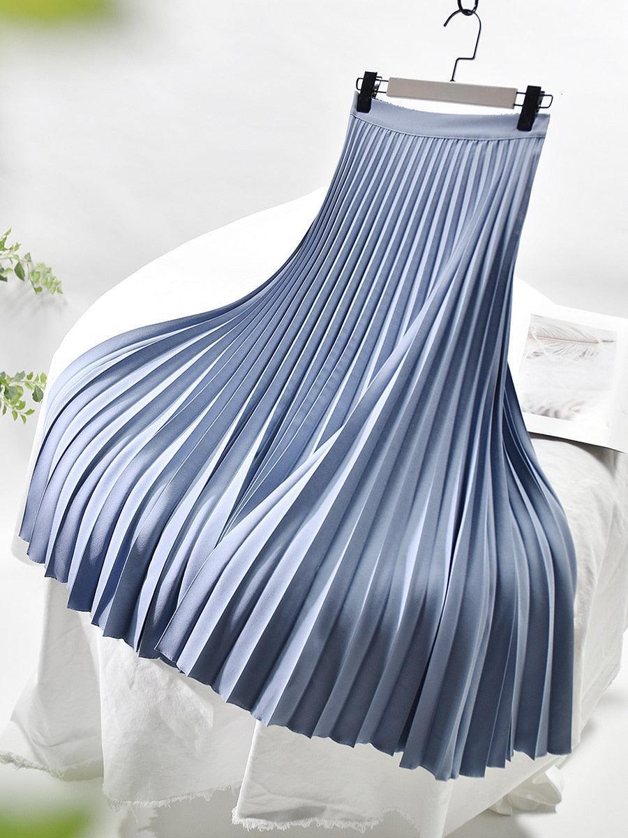 On sale - Autumn Elegant Pleated Skirt - 10 Colours - Free