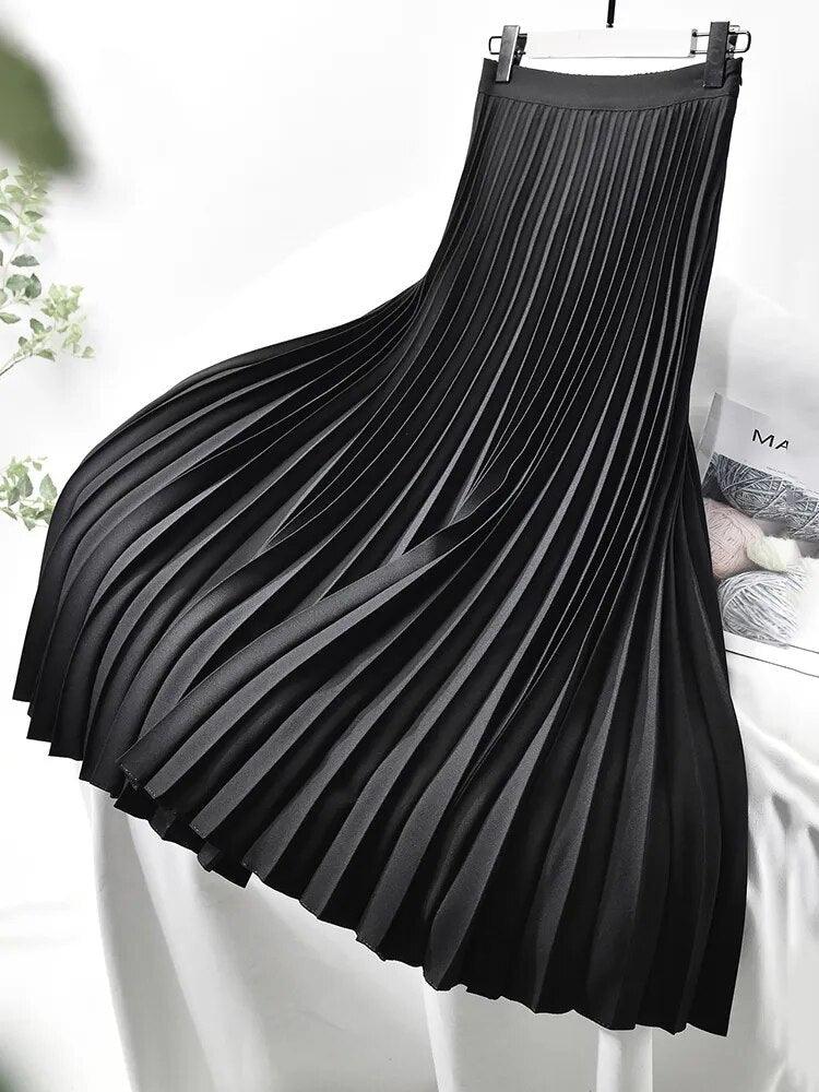 On sale - Autumn Elegant Pleated Skirt - 10 Colours - Free