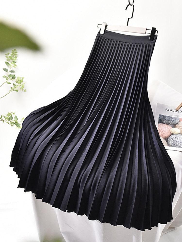 On sale - Autumn Elegant Pleated Skirt - 10 Colours - Free