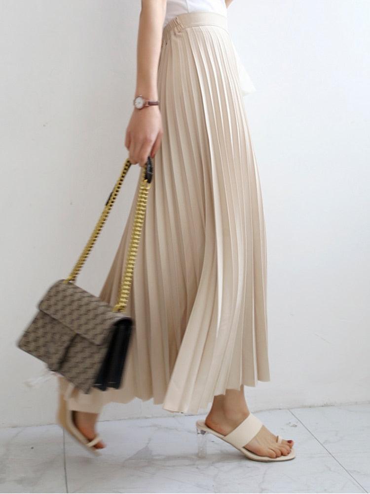 On sale - Autumn Elegant Pleated Skirt - 10 Colours - Free