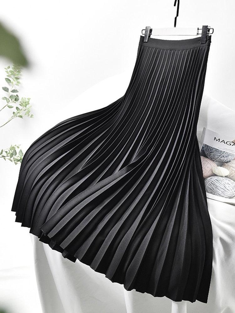 On sale - Autumn Elegant Pleated Skirt - 10 Colours - Free
