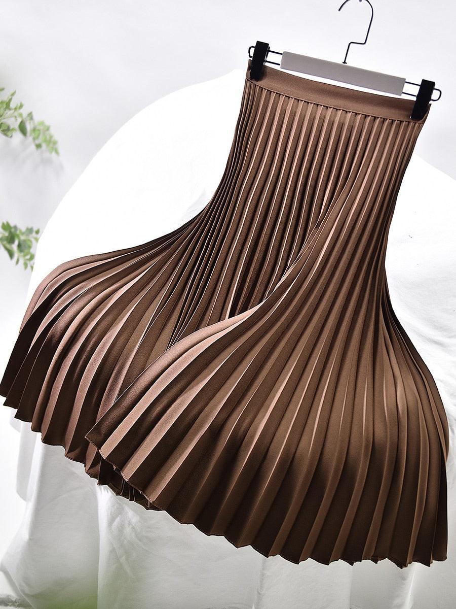 On sale - Autumn Elegant Pleated Skirt - 10 Colours - Free