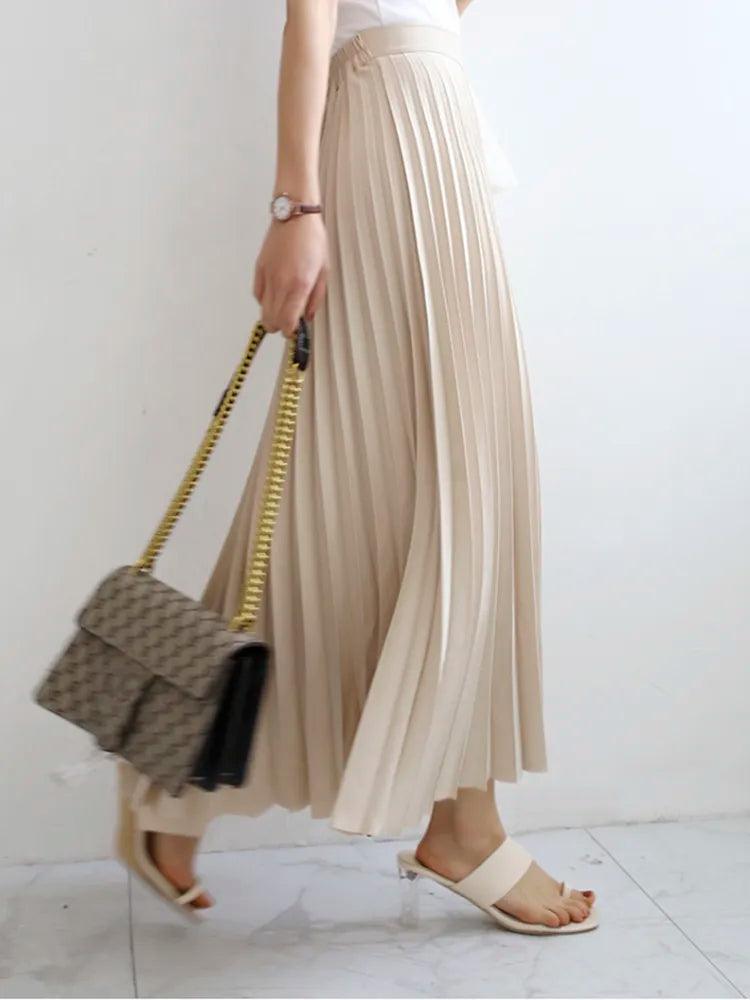 On sale - Autumn Elegant Pleated Skirt - 10 Colours - Free