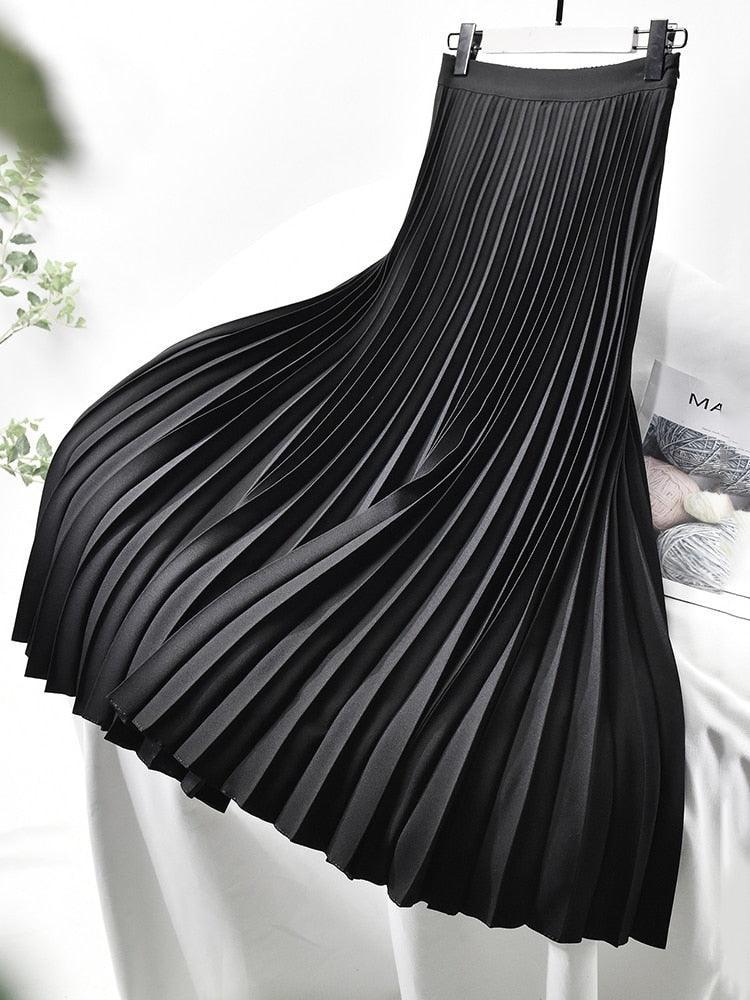 On sale - Autumn Elegant Pleated Skirt - 10 Colours - Free