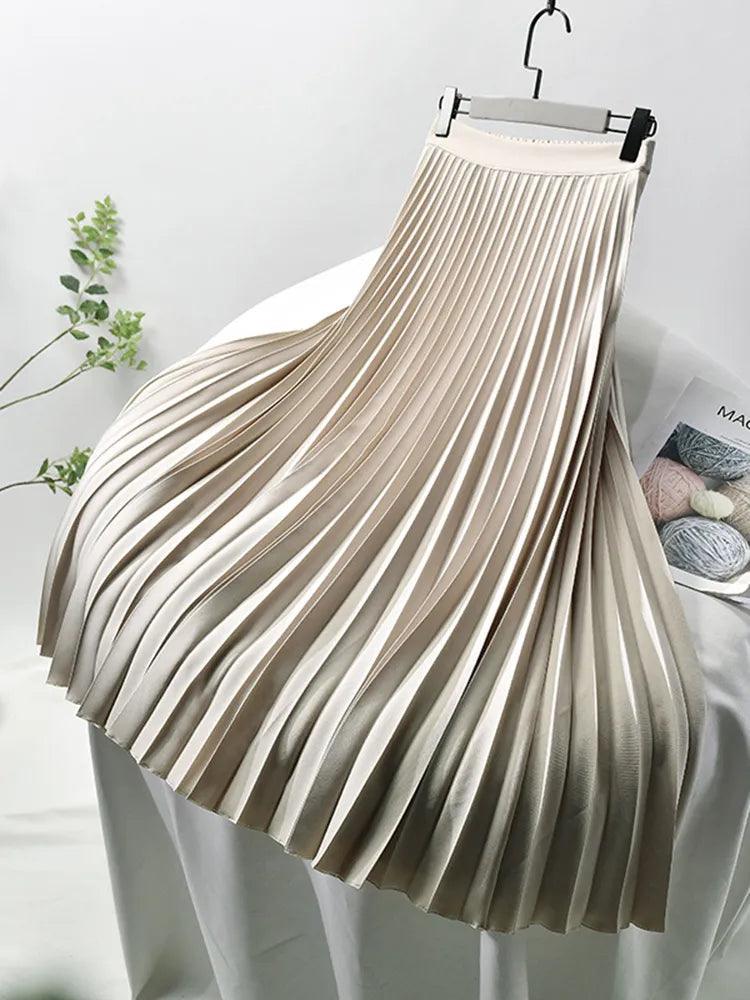 On sale - Autumn Elegant Pleated Skirt - 10 Colours - Free