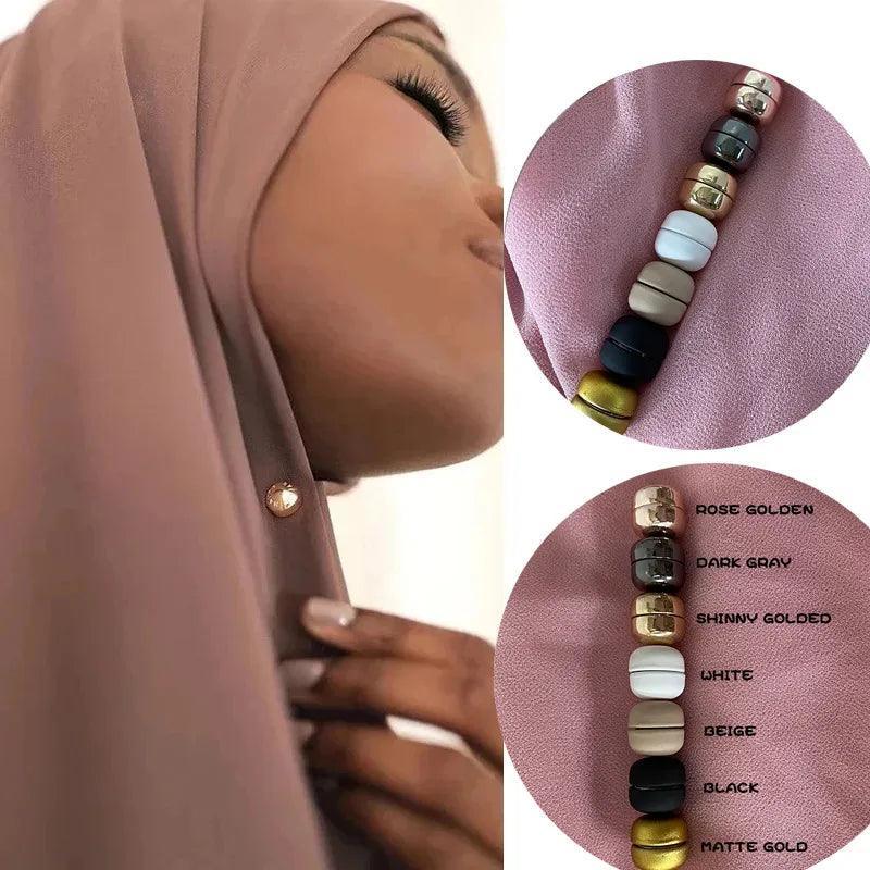 On sale - Brooch Metal Magnetic Hijab Button - 31 Colours -