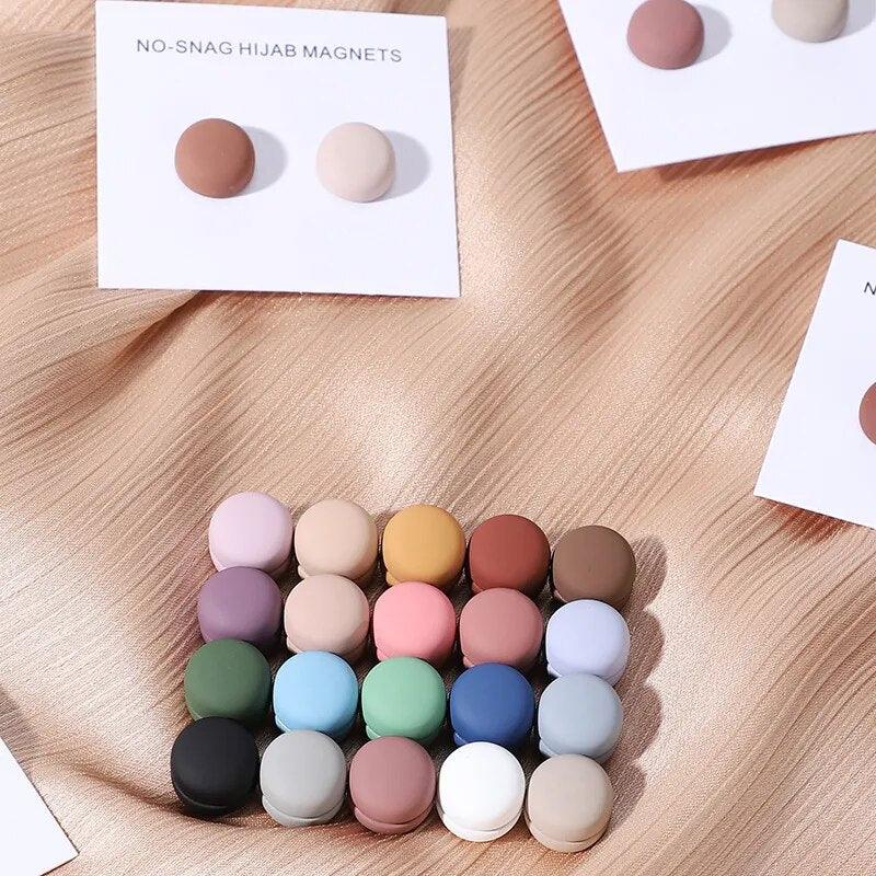 On sale - Brooch Metal Magnetic Hijab Button - 31 Colours -