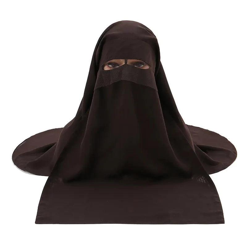 On sale - Chiffon Fabric Niqab - 7 Colour - Free shipping -