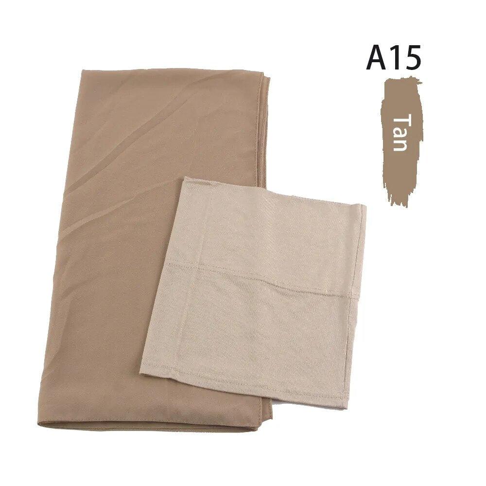 On sale - Chiffon HIjab + Undercap - 41 Colours - Free