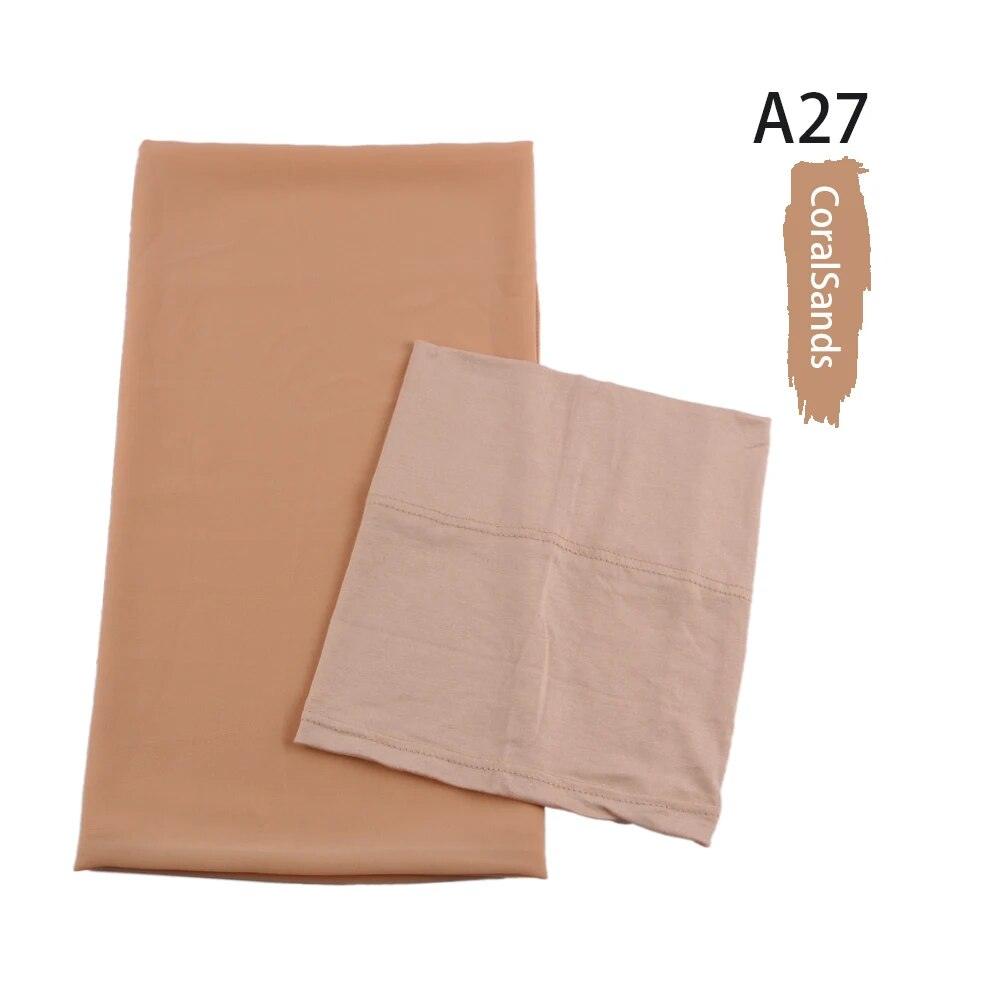 On sale - Chiffon HIjab + Undercap - 41 Colours - Free